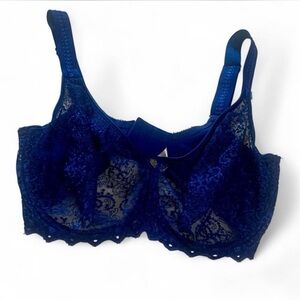 Empreinte Cassiopée Seamless Underwire Bra sapphire blue quiet luxury 32 G
